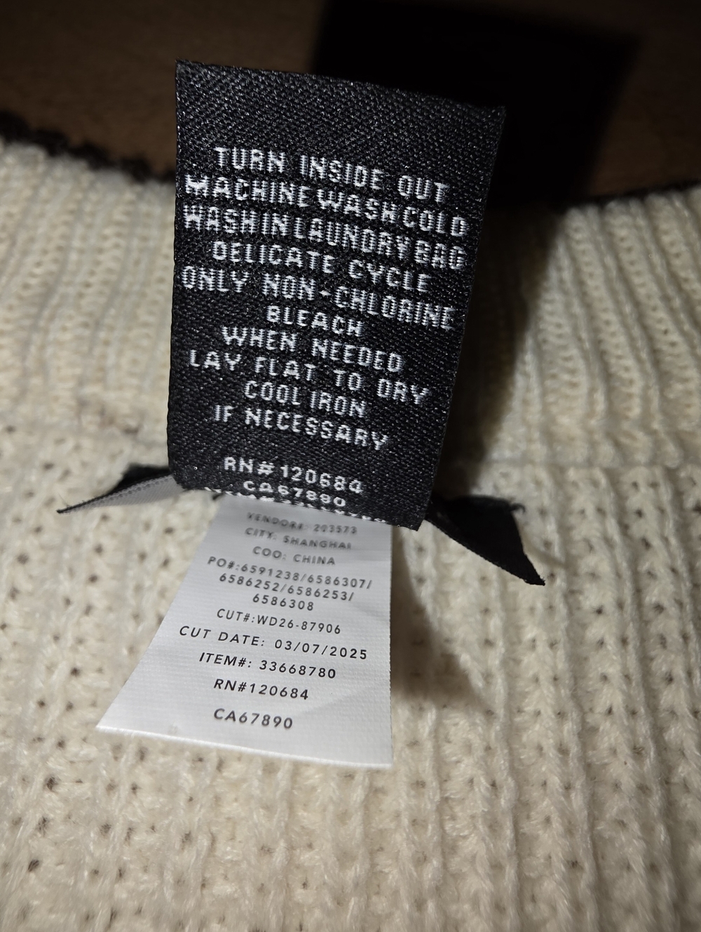 Ivory Chunky Knit Sunflower Button Up Cardigan Sweater with Ghost Bee "Boo-Bees" - Picture 7 of 8
